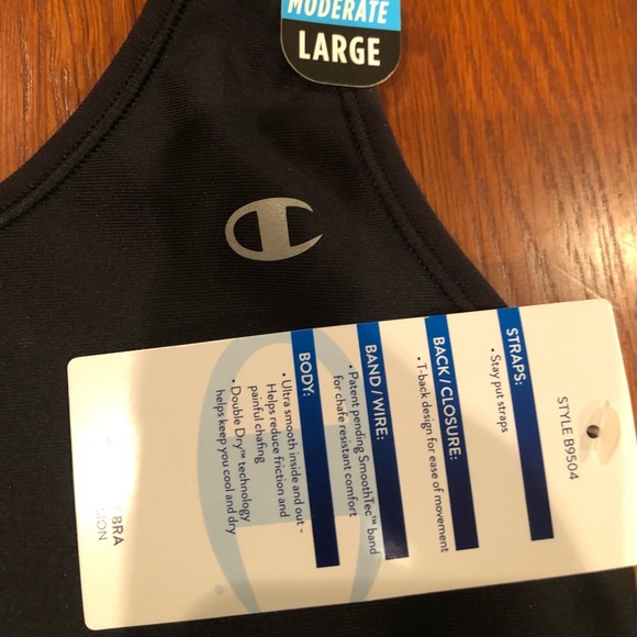 Champion Ladies Black Sports Bra, new never used - Picture 3 of 4